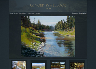 Fine Art Website Example - Artist Ginger Whellock