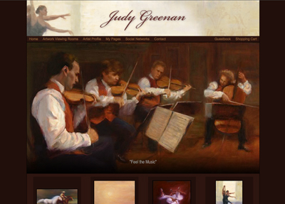 Fine Art Website Example - Artist Judy Greenan