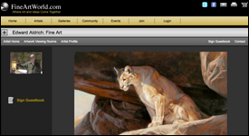 Fine Art World Artist Community Website Example
